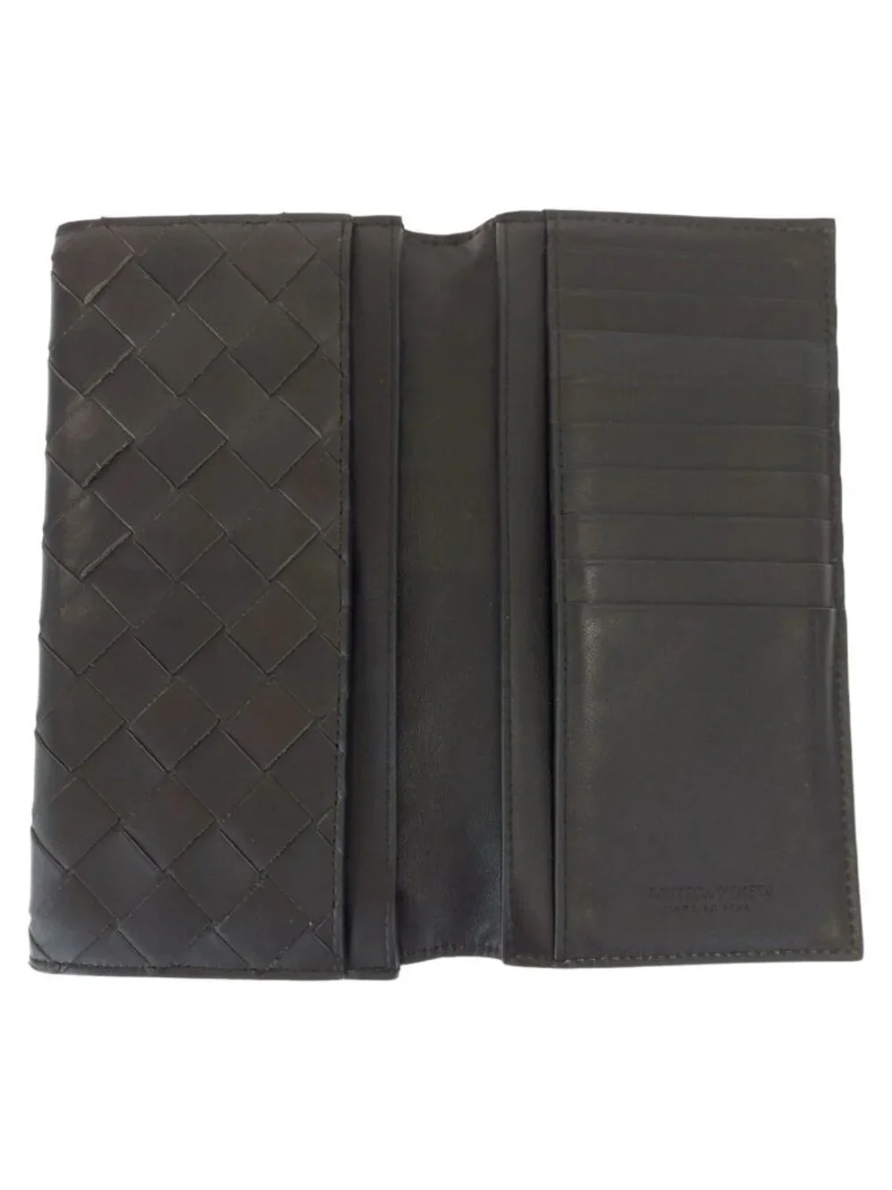 Bottega Veneta Maxi Intrecciato Brown Calfskin Wallet